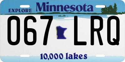 MN license plate 067LRQ