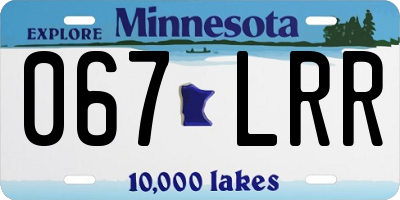 MN license plate 067LRR