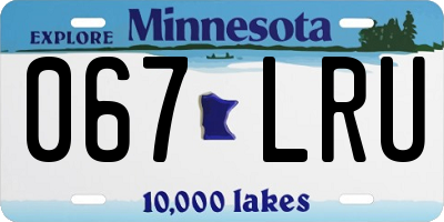 MN license plate 067LRU