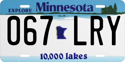 MN license plate 067LRY