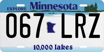 MN license plate 067LRZ