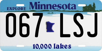 MN license plate 067LSJ