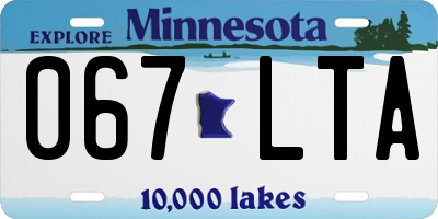 MN license plate 067LTA