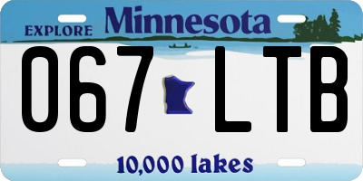 MN license plate 067LTB
