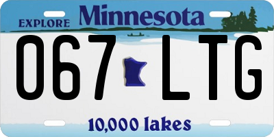 MN license plate 067LTG