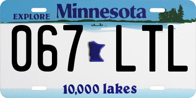 MN license plate 067LTL