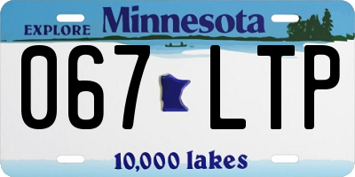 MN license plate 067LTP