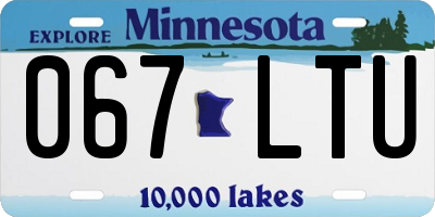 MN license plate 067LTU