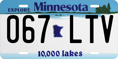 MN license plate 067LTV