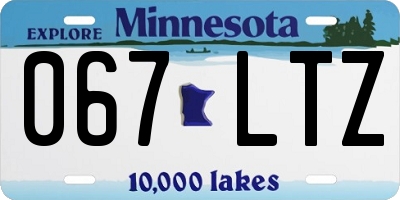 MN license plate 067LTZ
