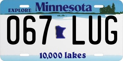 MN license plate 067LUG