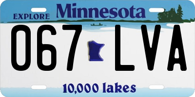MN license plate 067LVA