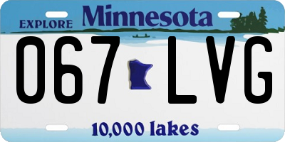 MN license plate 067LVG