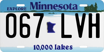 MN license plate 067LVH
