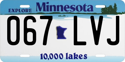 MN license plate 067LVJ