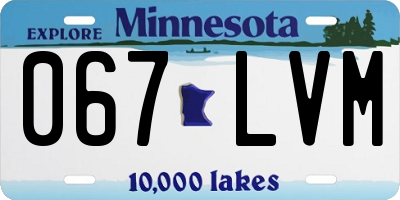 MN license plate 067LVM