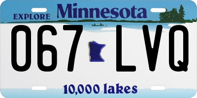 MN license plate 067LVQ