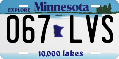 MN license plate 067LVS