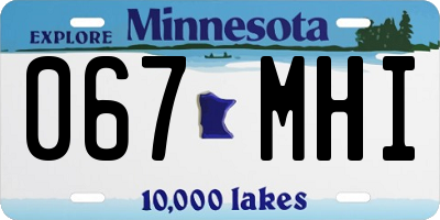 MN license plate 067MHI