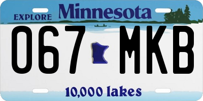 MN license plate 067MKB