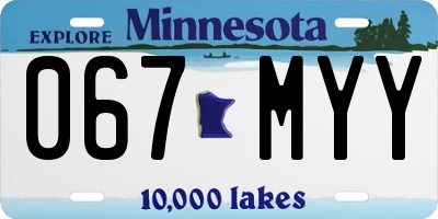 MN license plate 067MYY
