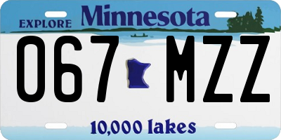 MN license plate 067MZZ