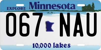 MN license plate 067NAU