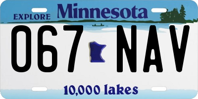 MN license plate 067NAV