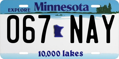 MN license plate 067NAY