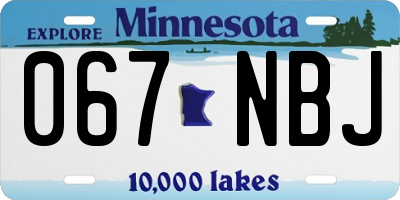 MN license plate 067NBJ