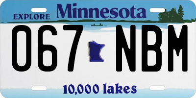 MN license plate 067NBM