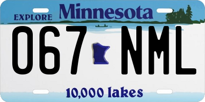 MN license plate 067NML