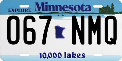MN license plate 067NMQ