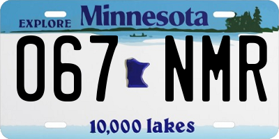MN license plate 067NMR