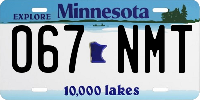 MN license plate 067NMT