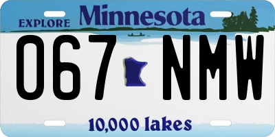 MN license plate 067NMW