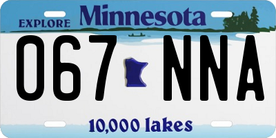 MN license plate 067NNA