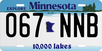 MN license plate 067NNB