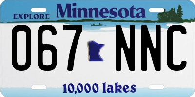 MN license plate 067NNC
