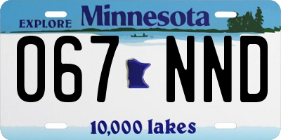 MN license plate 067NND