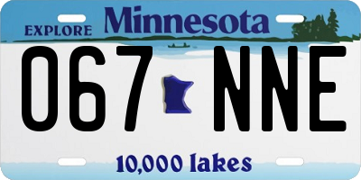 MN license plate 067NNE