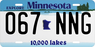 MN license plate 067NNG