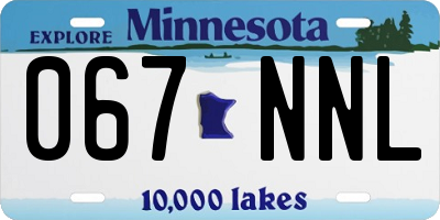 MN license plate 067NNL