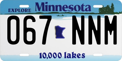 MN license plate 067NNM