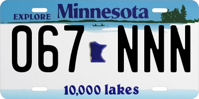MN license plate 067NNN