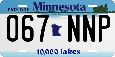 MN license plate 067NNP