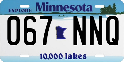 MN license plate 067NNQ