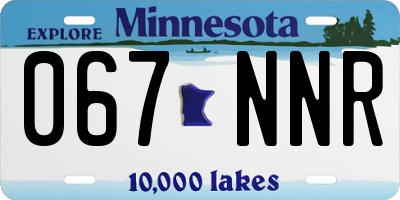 MN license plate 067NNR