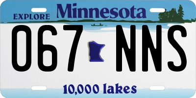MN license plate 067NNS