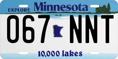 MN license plate 067NNT